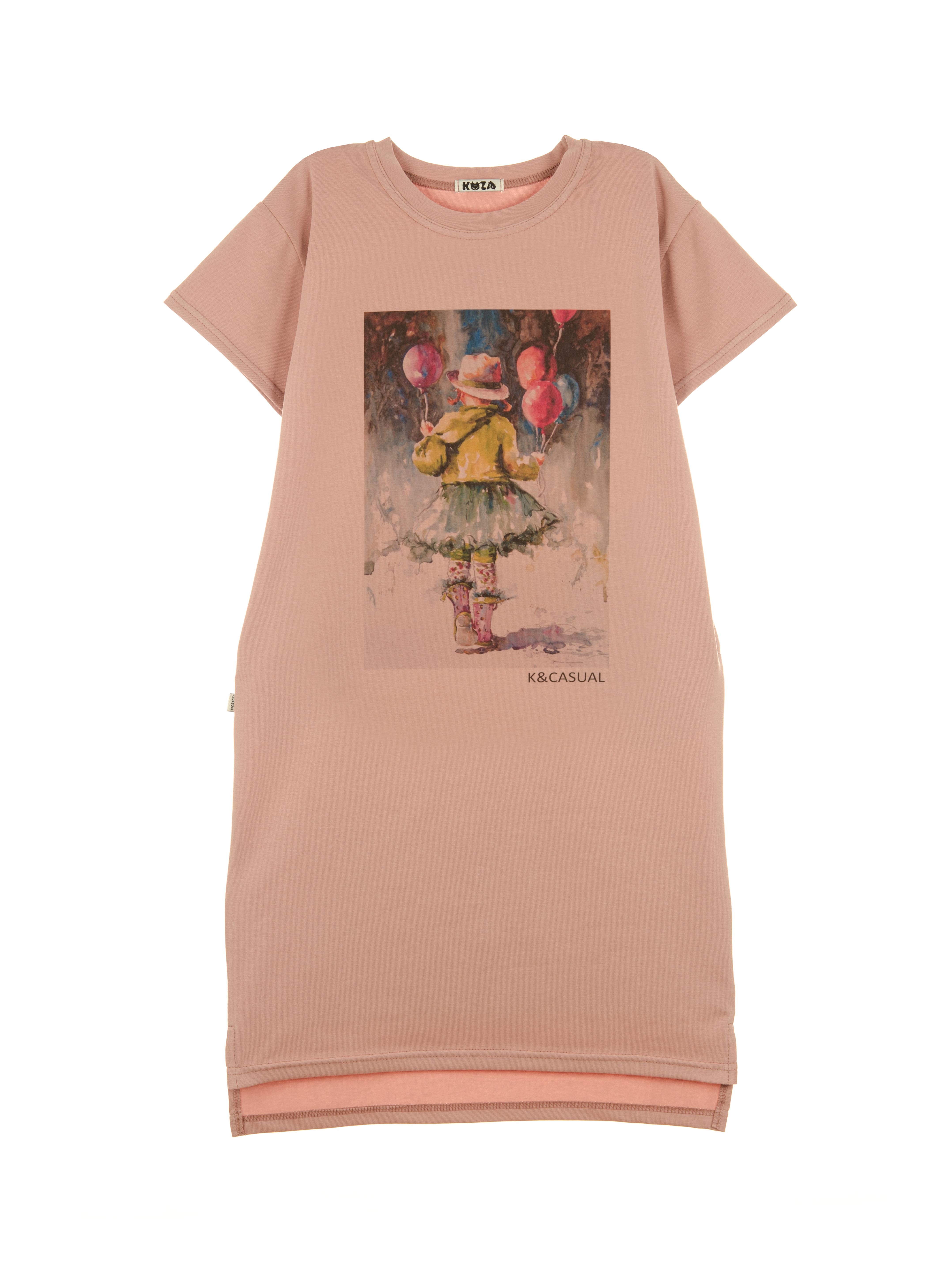 Платье 1177А6 розовая дымка